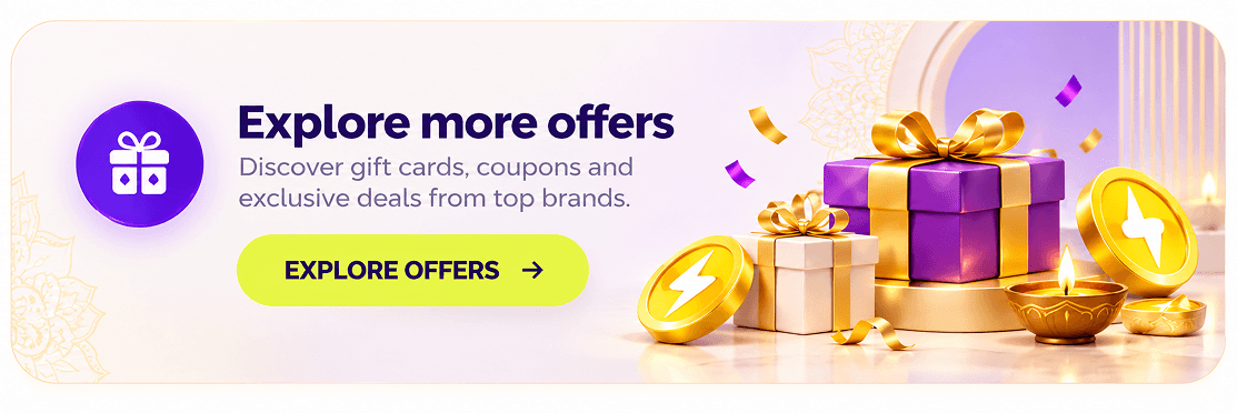Explore more offers: discover gift cards, coupons and exclusive deals from top brands
